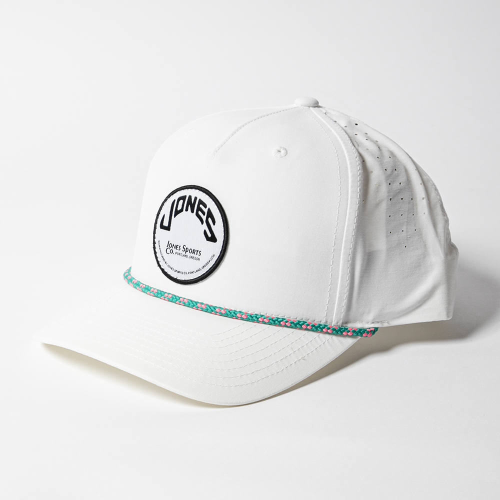JONES CAP Circle Patch Rope Punching White