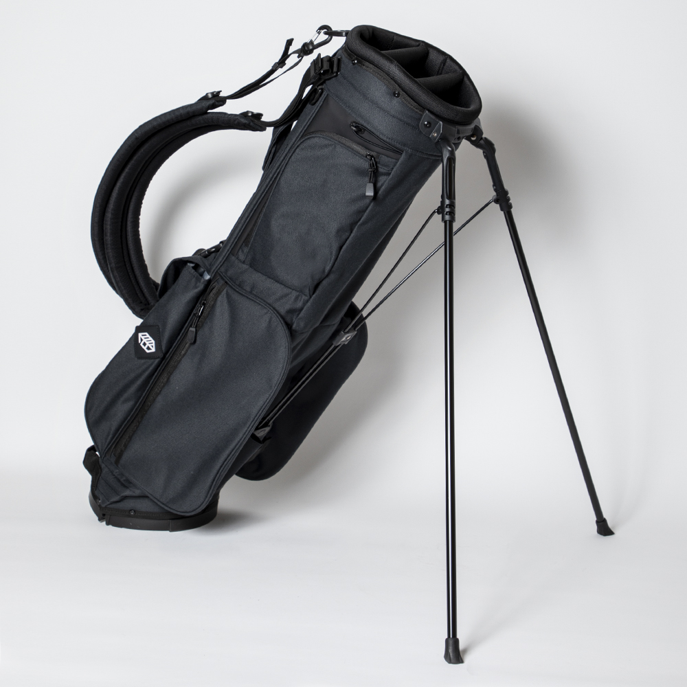 JONES Rover Stand Bag Black  ゴルフスタンドバッグ 8インチ 軽量リップストップ　足出し