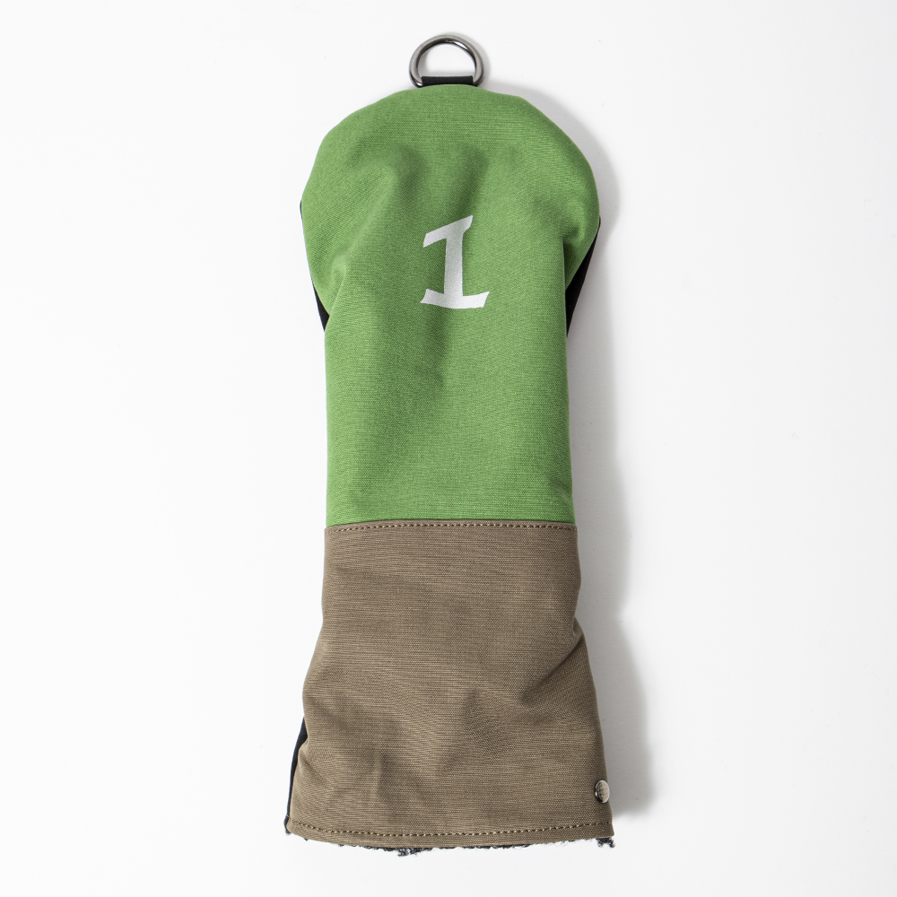 Knee Deep Driver Cover 1 Cotton Canvas Green/Khaki/Black