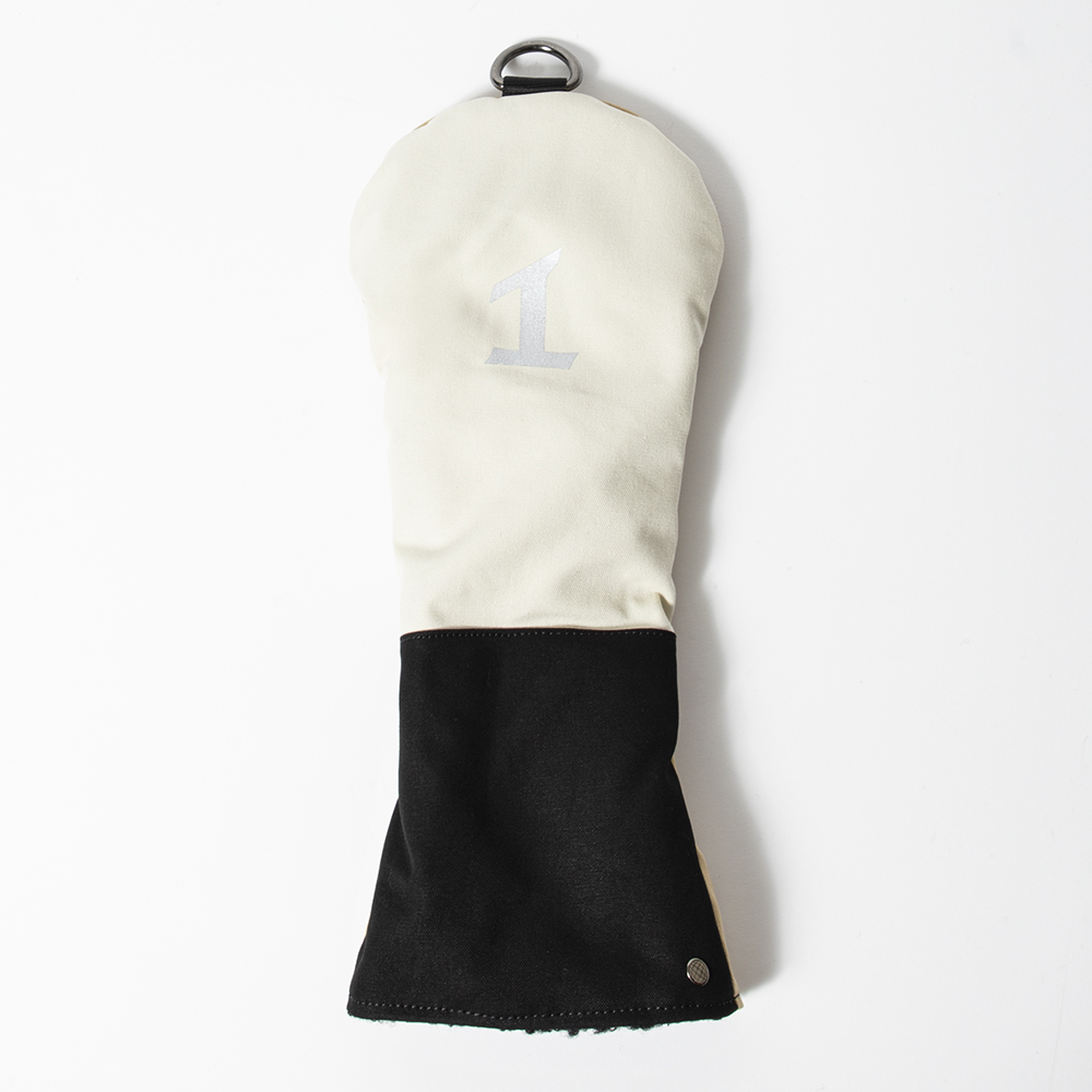 Knee Deep Driver Cover 1 Cotton Canvas Ivory/Black/Beige
