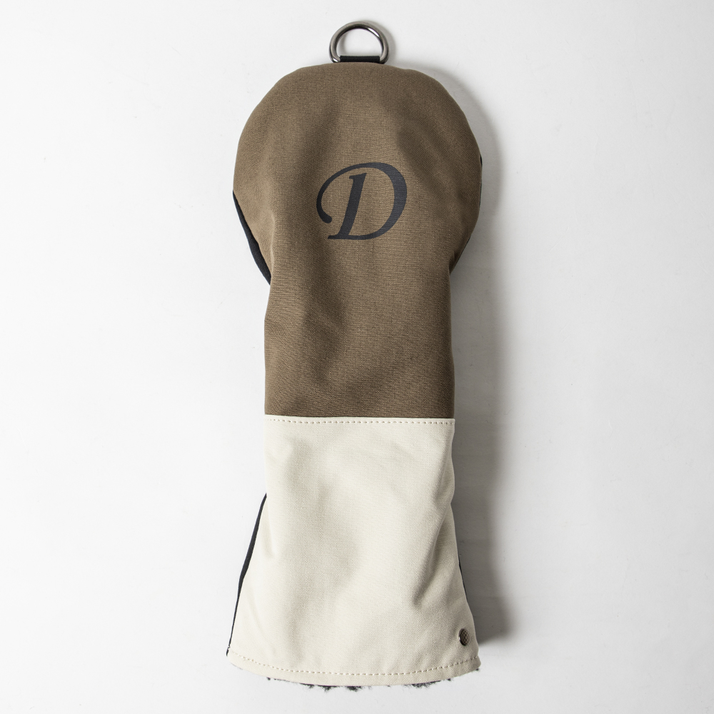 Knee Deep Driver Cover D Cotton Canvas Khaki/Ivory/Black