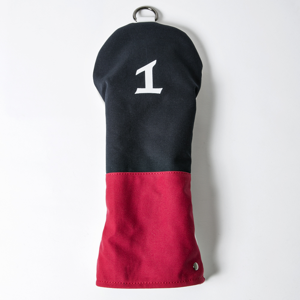 Knee Deep Driver Cover 1 Cotton Canvas Navy x Red x White
