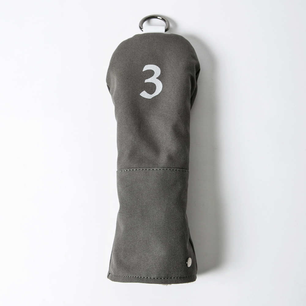 Knee Deep Fairway Wood Cover ３ Cotton Canvas Grey
