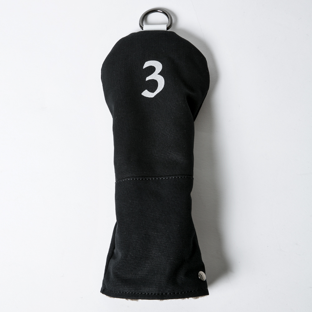 Knee Deep Fairway Wood Cover 3 Cotton Canvas Black
