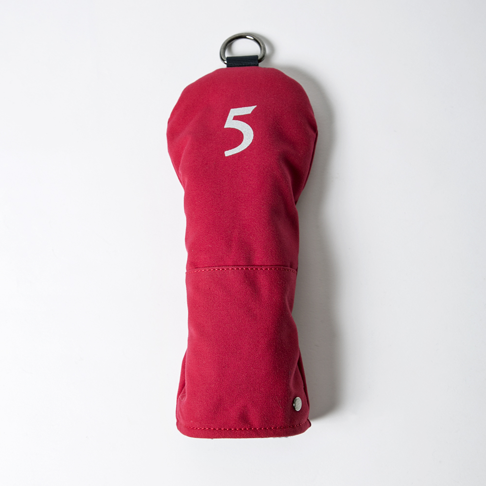 Knee Deep Fairway Wood Cover 5 Cotton Canvas Red