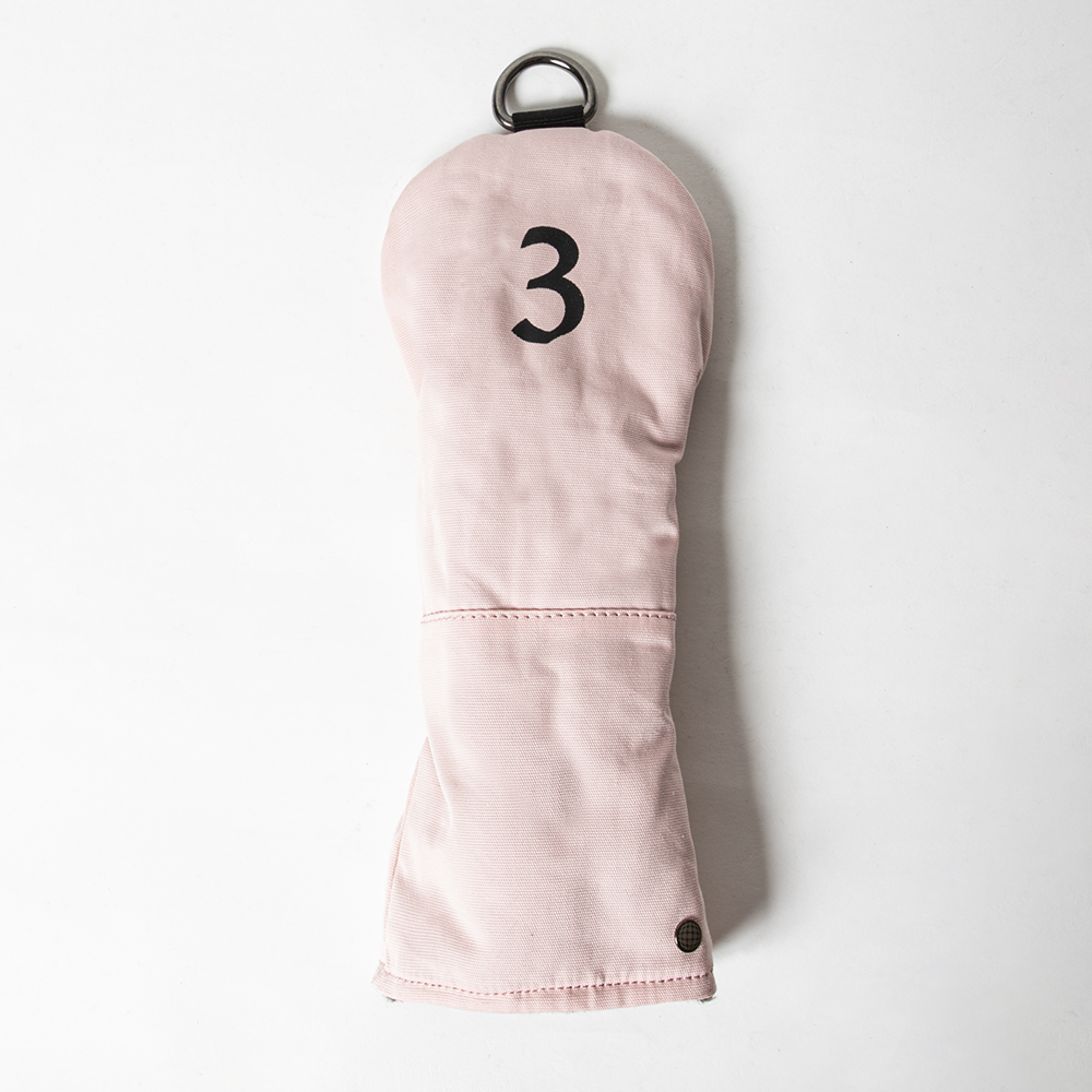 Knee Deep Fairway Wood Cover 3 Cotton Canvas Pink