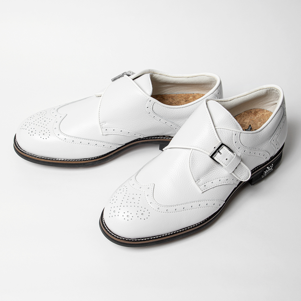 LAMBDA Men's Dijon Monk Strap White