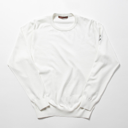 GILLES & LOEWS Unisex Crew Sweater White