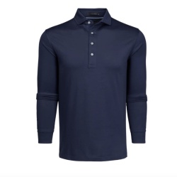 GREYSON Men's Long Sleeve Polo 男性用長袖袖ポロ Omaha Maltese ネイビー