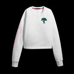 GREYSON Women's Cropped Aspen Crewneck スウェットシャツ Garden of Thieves Arctic ホワイト
