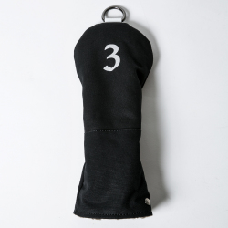 Knee Deep Fairway Wood Cover 3 Cotton Canvas Black