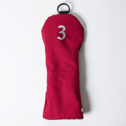Knee Deep Fairway Wood Cover 3 Cotton Canvas Red