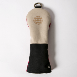 Knee Deep Fairway Wood Cover Ball Cotton Canvas Beige x Black x Red