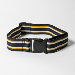 OTTGIPSA Stretch Rubber Belt Stripe Brown
