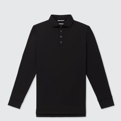 Public Drip パブリックドリップ Men's Long Sleeve Waffle Knit Polo 長袖ワッフル ニット ポロ Black ブラック