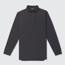 Public Drip パブリックドリップ Men's Long Sleeve Waffle Knit Polo 長袖ワッフル ニット ポロ Dark Slate ダークブルーグレー