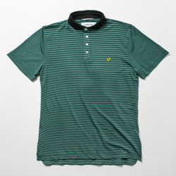Public Drip メンズ ストライプポロ Green/Black 正面 全体画像
