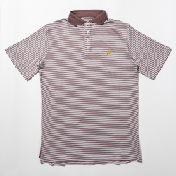 Public Drip メンズ ストライプポロ Mauve/White 正面 全体画像