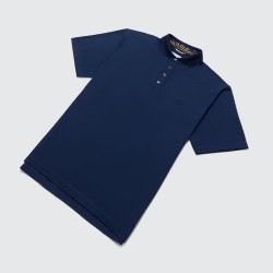 Public Drip メンズ Tonal Polo Navy ポロシャツ 正面画像