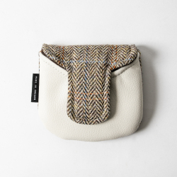 SEAMUS Mallet Putter Cover Glen Plaid White Leather