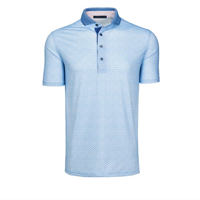 GREYSON グレイソン　総柄　ポロシャツ　メンズ　M ゴルフ　GOLF GREYSON（グレイソン） Men's（メンズ）Polo（ポロ）Pack Line Wolf