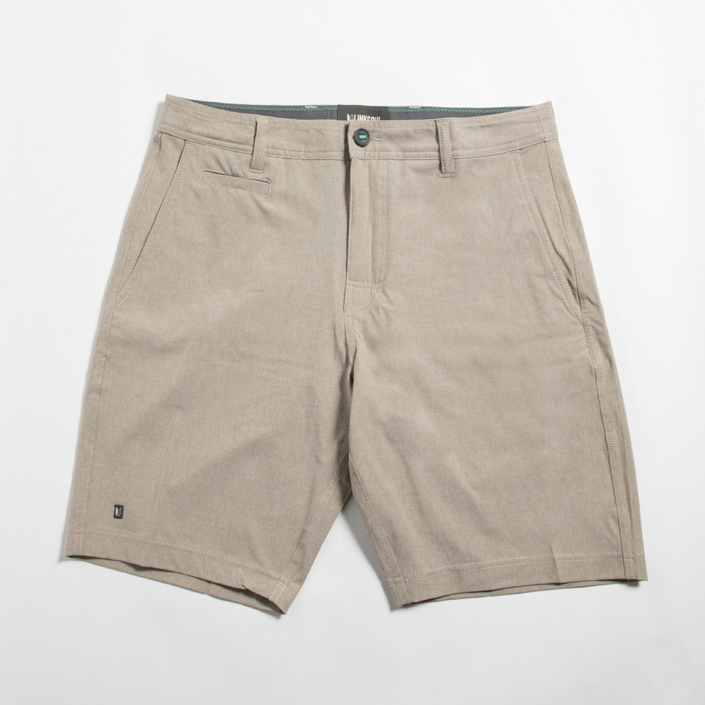 LINKSOUL Men's Shorts Boardwalker Chino Khaki