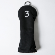 Knee Deep Fairway Wood Cover 3 Cotton Canvas Black