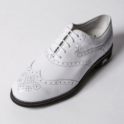 LAMBDA TERNI White メンズゴルフシューズ ウィングチップデザイン 完全防水 軽量