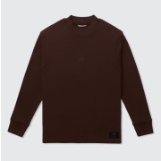 Public Drip パブリックドリップ Men's Long Sleeve Mock 長袖モックネック Coffee Brown コーヒーブラウン