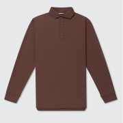 Public Drip パブリックドリップ Men's Long Sleeve Waffle Knit Polo 長袖ワッフル ニット ポロ Coffee Brown コーヒーブラウン