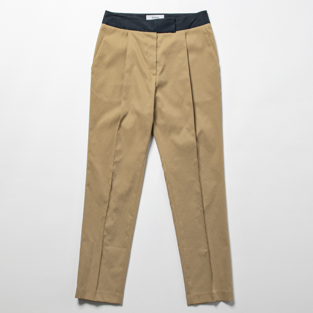 OTTGIPSA Women's Slim Pants Beige