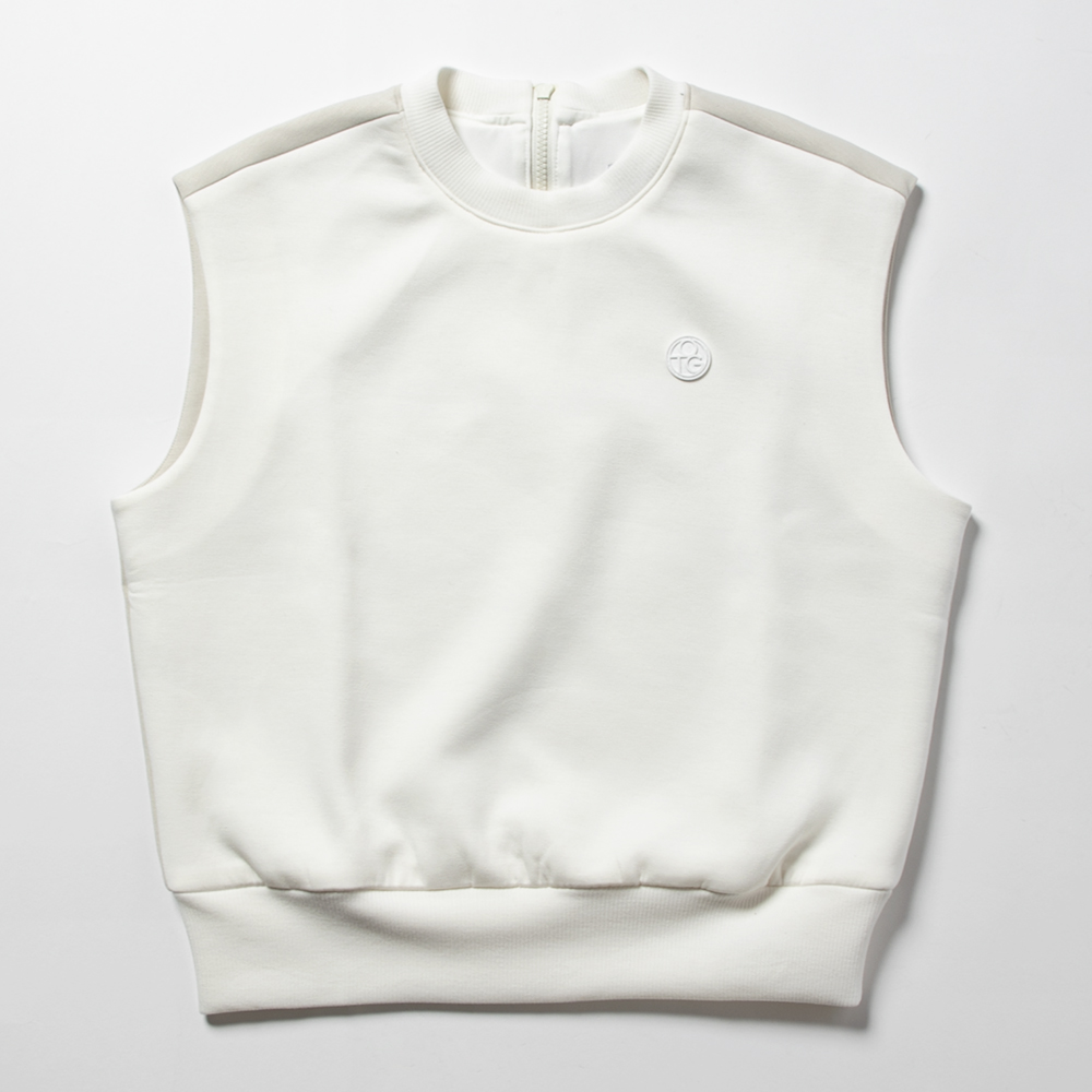 OTTGIPSA Women's Crew Vest Ivory/Oatmeal