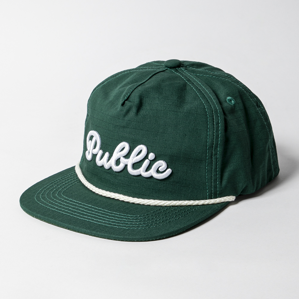 Public Drip Rope Hat Public Green