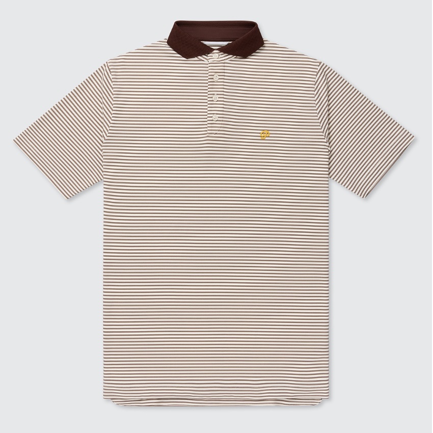 Public Drip パブリックドリップ Men's Athlete Polo ポロ Stripe Cream/Coffee クリーム/ブラウン