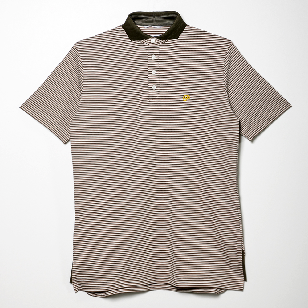 Public Drip パブリックドリップ Men's Athlete Polo ポロ Stripe Olive/Crem オリーブ/クリーム