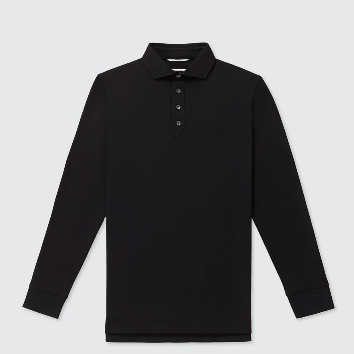 Public Drip パブリックドリップ Men's Long Sleeve Waffle Knit Polo 長袖ワッフル ニット ポロ Black ブラック