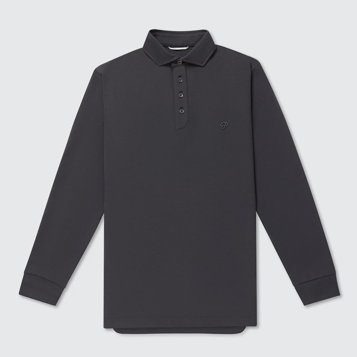 Public Drip パブリックドリップ Men's Long Sleeve Waffle Knit Polo 長袖ワッフル ニット ポロ Dark Slate ダークブルーグレー