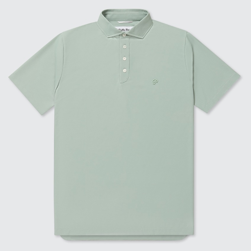 Public Drip パブリックドリップ Men's Waffle Knit Polo ワッフル ニット ポロ Sage セージグリーン