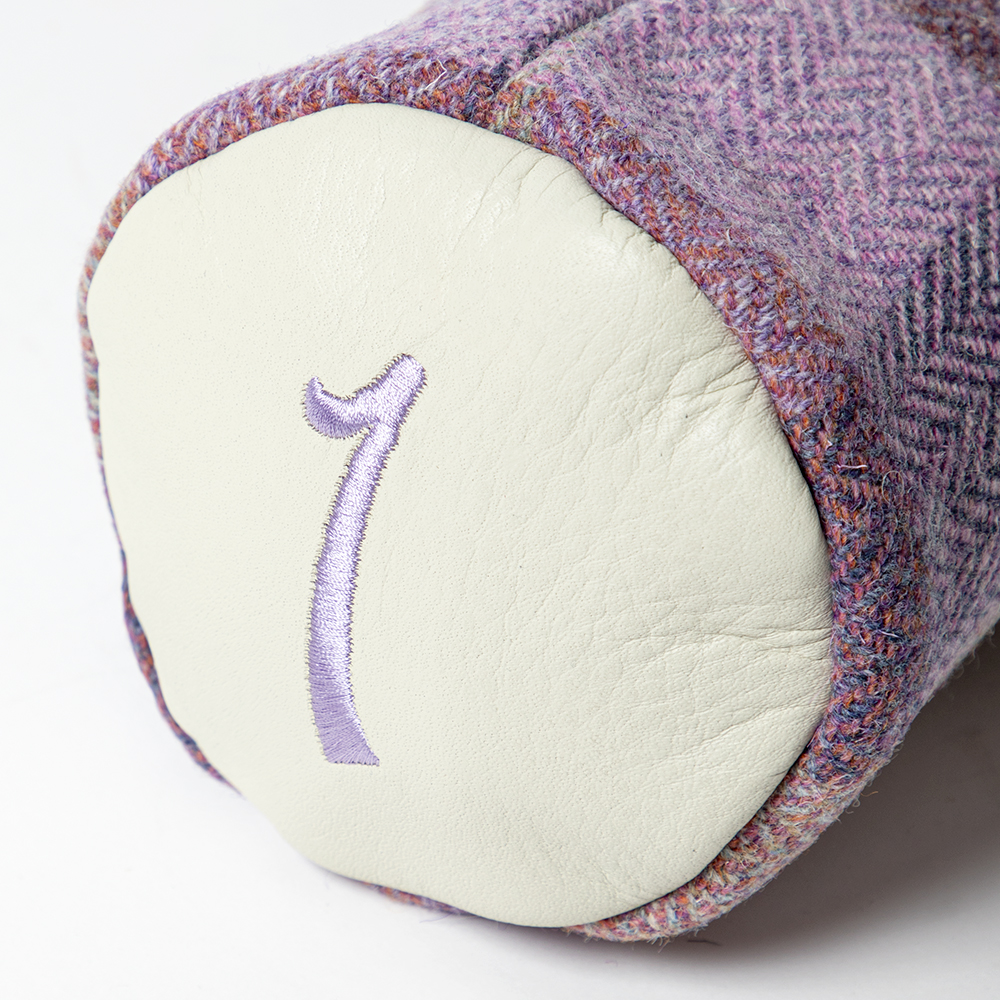 SEAMUS Driver Cover 1 Lavender Check/White Leather