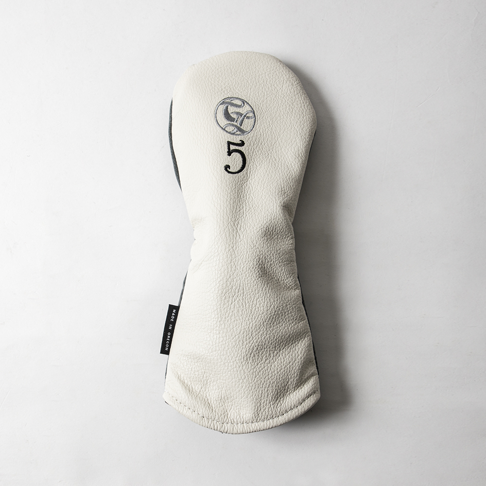 SEAMUS FW Cover 5 Flat White Leather/Grey Waxed Canvas