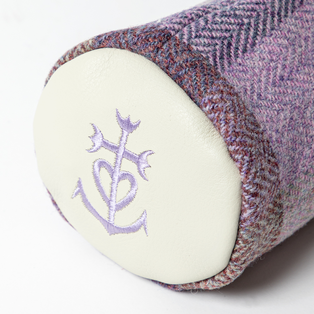 SEAMUS Fairway Wood Cover Marseille Lavender Check/White Leather