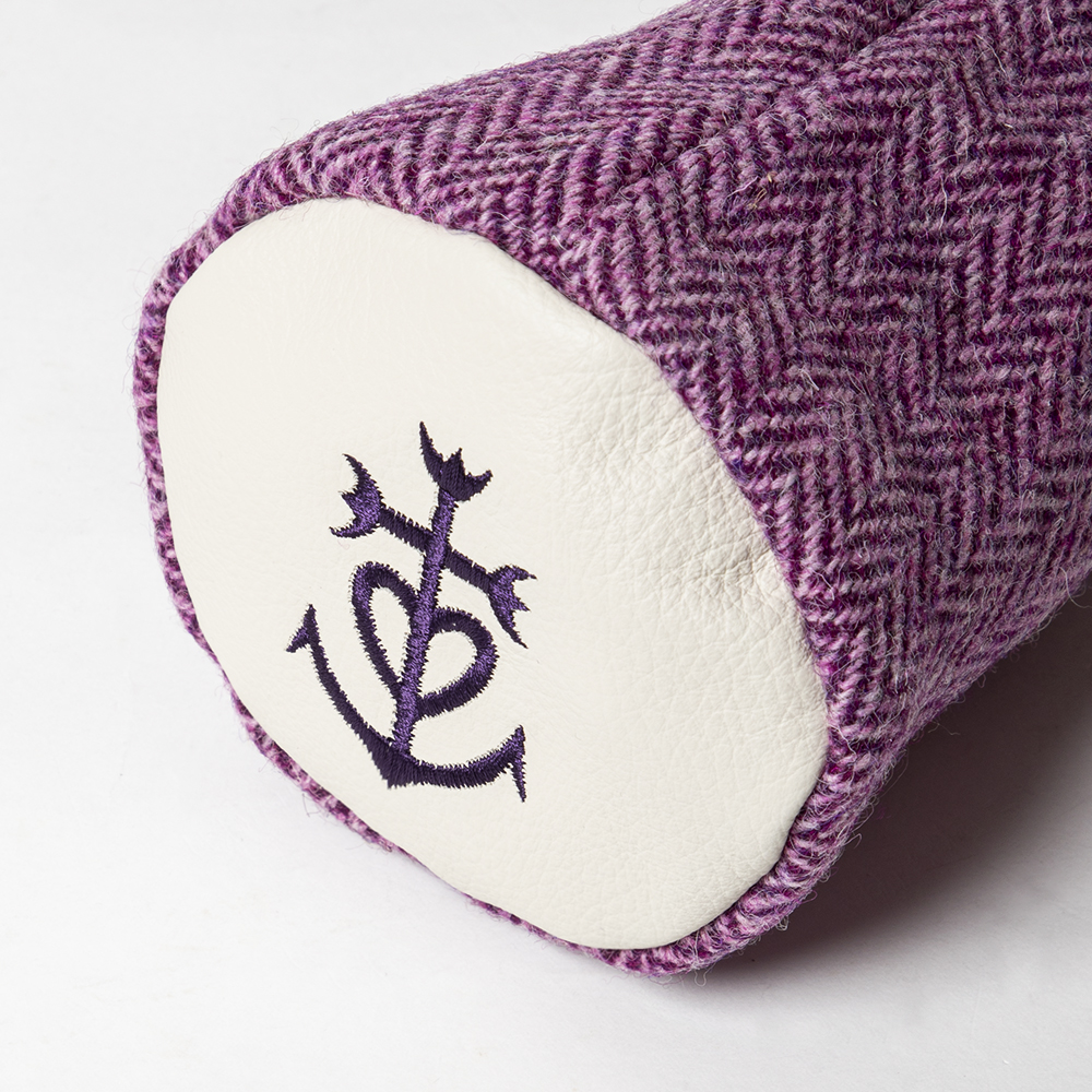 SEAMUS Fairway Wood Cover Marseille Pink Harris Tweed/White Leather