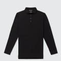 Public Drip パブリックドリップ Men's Long Sleeve Waffle Knit Polo 長袖ワッフル ニット ポロ Black ブラック