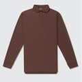 Public Drip パブリックドリップ Men's Long Sleeve Waffle Knit Polo 長袖ワッフル ニット ポロ Coffee Brown コーヒーブラウン