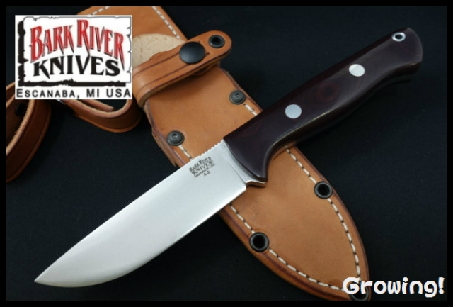 BARK RIVER KNIVES【バークリバー・ナイブス】■ 「ブラボー1」ランプレス 【A-2】【フィールド】【バーガンディ マイカルタ】BRAVO1 ハンティング 【配送料無料】