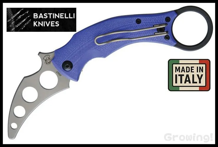 Bastinelli【バスティネリ】■ 「ブラックバード」カランビット フォルダー トレーナー 【440】【G-10】Black Bird 折りたたみ サバゲー イタリア製  【配送料無料】