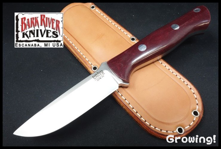 BARK RIVER KNIVES【バークリバー・ナイブス】■ 「ブラボー1」【CPM-3V】【バーガンディ マイカルタ】BRAVO 1 【配送料無料】