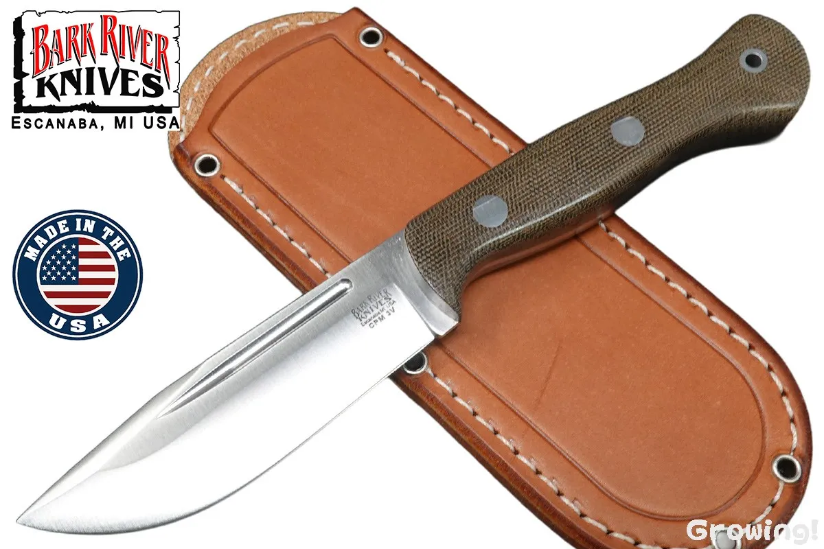 BARK RIVER KNIVES【バークリバー・ナイブス】■ 「カブEDC」 【CPM-3V】【グリーン マイカルタ】 CUB EDC フィックスド フルタング アメリカ製 【配送料無料】 【廃番】