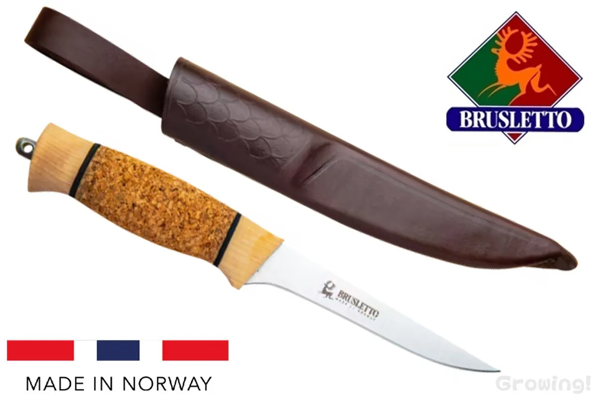 BRUSLETTO【ブルスレット】■ フィスケルン フィレナイフ【12C27】【コルク】BO10105 ノルウェー製 伝統ナイフ FISKERN フィックスド