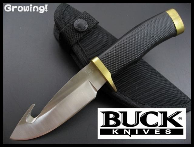 BUCK【バック】ナイフ■ ジッパー 【ガットフック】【420HC】【ラバー】ヴァンガード 691BKG